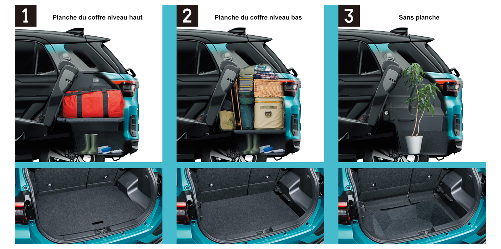 RAIZE 2021 - Un intérieur spacieux et modulable